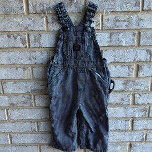 Lakin * McKey Trading Co Striped Railroad Conductor Bib Overalls Kids Size 24mth